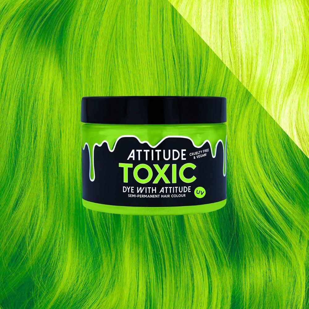 Attitude Hair Dye - Toxic Neon UV HaarfÃ¤rbemittel - Semipermanenter Haarfarbstoff - GrÃ¼n